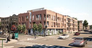 Pland 3d Le 2015, vue sur la rue et l'immeuble